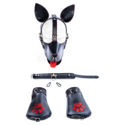 Kinky Puppy Kit Puppy 6 Pièces Noir-Rouge